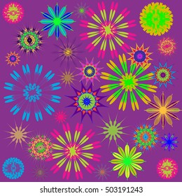New symmetrical abstract mandala. Decorative object can be used for wallpaper, pattern fills, web pages, surface textures.