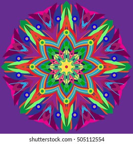 New symmetrical abstract mandala. Decorative object can be used for wallpaper, pattern fills, web pages, surface textures.