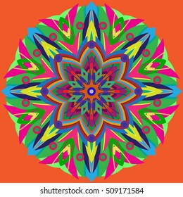 New symmetrical abstract mandala. Decorative object can be used for wallpaper, pattern fills, web pages, surface textures.