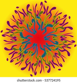 New symmetrical abstract mandala. Decorative object can be used for wallpaper, pattern fills, web pages, surface textures.