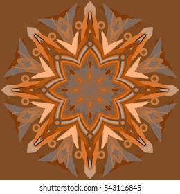 New symmetrical abstract mandala. Decorative object can be used for wallpaper, pattern fills, web pages, surface textures.