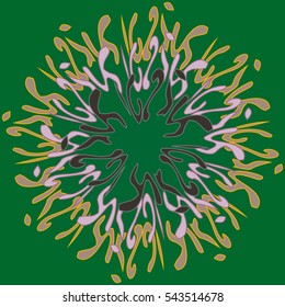 New symmetrical abstract mandala. Decorative object can be used for wallpaper, pattern fills, web pages, surface textures.