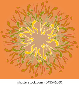 New symmetrical abstract mandala. Decorative object can be used for wallpaper, pattern fills, web pages, surface textures.
