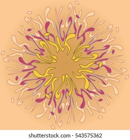 New symmetrical abstract mandala. Decorative object can be used for wallpaper, pattern fills, web pages, surface textures.
