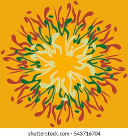 New symmetrical abstract mandala. Decorative object can be used for wallpaper, pattern fills, web pages, surface textures.