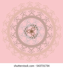 New symmetrical abstract mandala. Decorative object can be used for wallpaper, pattern fills, web pages, surface textures.