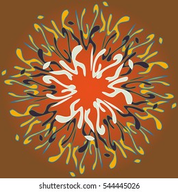New symmetrical abstract mandala. Decorative object can be used for wallpaper, pattern fills, web pages, surface textures.