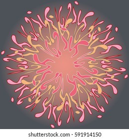 New symmetrical abstract mandala. Decorative object can be used for wallpaper, pattern fills, web pages, surface textures.