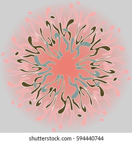 New symmetrical abstract mandala. Decorative object can be used for wallpaper, pattern fills, web pages, surface textures.