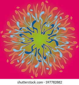New symmetrical abstract mandala. Decorative object can be used for wallpaper, pattern fills, web pages, surface textures.