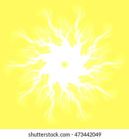 New symmetrical abstract mandala of light spots and streaks