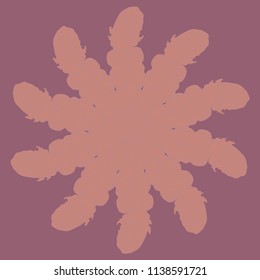 New symmetrical mandala in style zentangle inspired art with doodle. Decorative object can be used for wallpaper, pattern fills, web pages, surface textures.