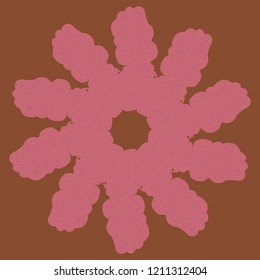 New symmetrical mandala in style zentangle inspired art with doodle. Decorative object can be used for wallpaper, pattern fills, web pages, surface textures.