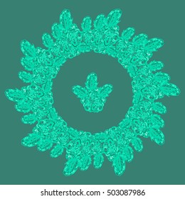 New symmetrical mandala in style zentangle inspired art with doodle. Decorative object can be used for wallpaper, pattern fills, web pages, surface textures.