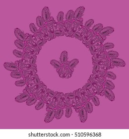 New symmetrical mandala in style zentangle inspired art with doodle. Decorative object can be used for wallpaper, pattern fills, web pages, surface textures.