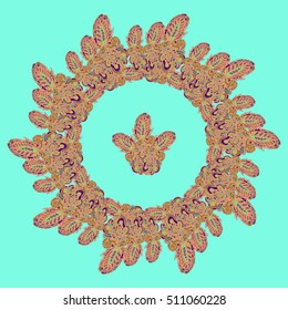 New symmetrical mandala in style zentangle inspired art with doodle. Decorative object can be used for wallpaper, pattern fills, web pages, surface textures.