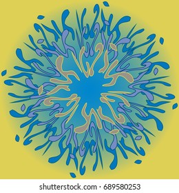 New symmetrical mandala in style zentangle inspired art with doodle. Decorative object can be used for wallpaper, pattern fills, web pages, surface textures.