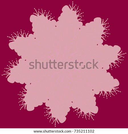 New symmetrical mandala in style zentangle inspired art with doodle. Decorative object can be used for wallpaper, pattern fills, web pages, surface textures.