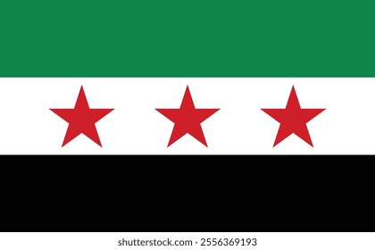 new syria flag vector isolated on white