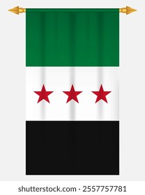 New syria flag vertical football pennant