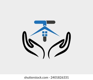 new T logo real estate for branding company. construction template vector illustration for your brand.2024