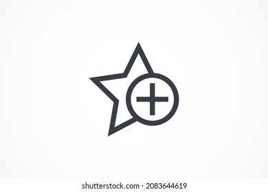 New Tab Icon With Star Plus Logo Vector