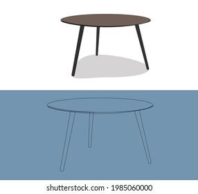 New Table icon  For your design, logo. Vector illustration