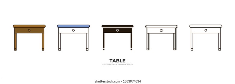 NEW TABLE VECTOR TYPE ICON