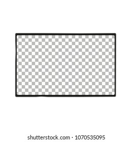 New tablet front and black vector drawing eps10 format isolated on white background.