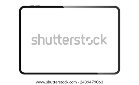 New tablet. Screen pad. Vector illustration PNG	