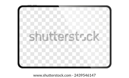 New tablet. Screen pad. Vector illustration PNG	