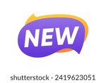new tag banner ,lable, Speech Bubble Template vector design