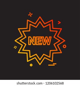 New tag icon design vector