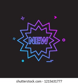 New tag icon design vector