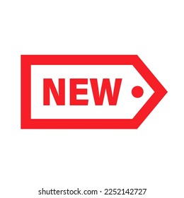 NUEVO icono de etiqueta. Nueva etiqueta de producto. Vector.