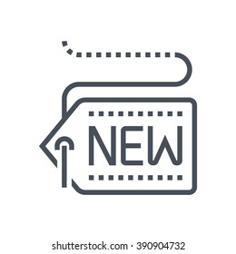 New tag icon suitable for info graphics, websites and print media. Colorful vector, flat icon, clip art.