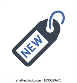 New tag icon, vector graphics