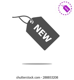 NEW tag icon, vector illustration