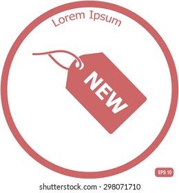 NEW tag icon, vector illustration