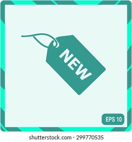 NEW tag icon, vector illustration