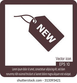 NEW tag icon, vector illustration