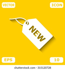 NEW tag icon, vector illustration