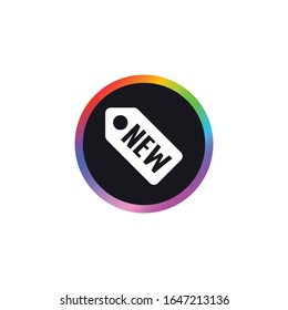 Etiqueta nueva - Icono de botón moderno