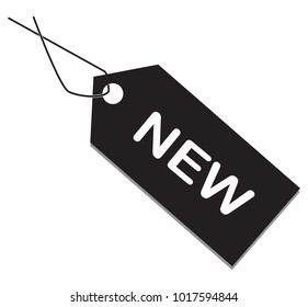 new tag on white background. new item sign. flat style. new symbol. 