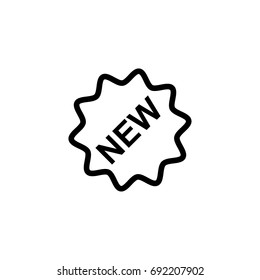 New tag outline icon illustration isolated vector sign symbol