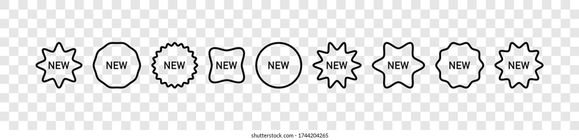 New Tag. Price Tags collection. Special offer collection. Tags, Stickers, Label vector icons. Template badges. Vector illustration