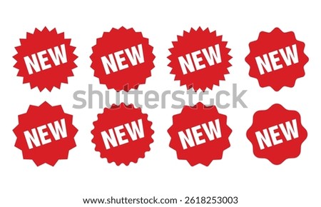 New Tag red, Special Offer Icon, Sticker, Deal Label vector template