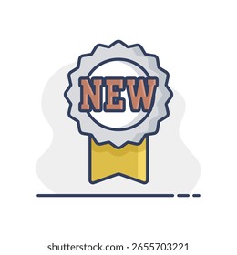 Novo ícone de vetor de marca e faixas. Sinal de comércio eletrônico. Símbolo de gráfico para o design, o logotipo, o aplicativo, a interface do usuário do seu site