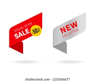 new tag and special sale label. modern banner and badges design.