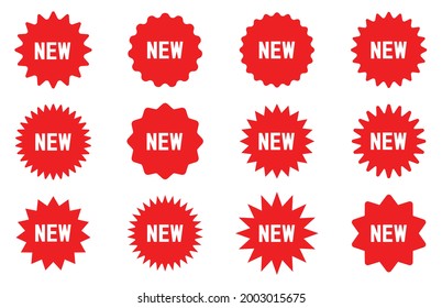New tag stickers, shopping labels icon, vector illustration